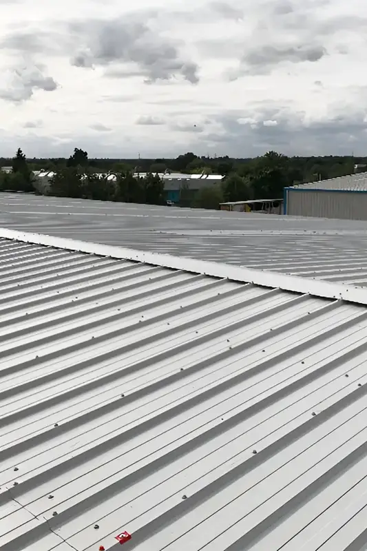 metal roofing on modern residential home